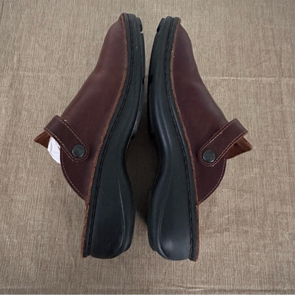 Naot Aster Brown Leather Slip On Mules Slide Clog Size 40/ US 9 Buckle Comfort - Picture 5 of 8